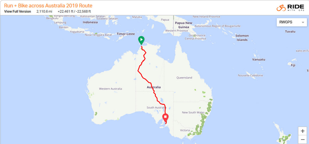 Australia on the map